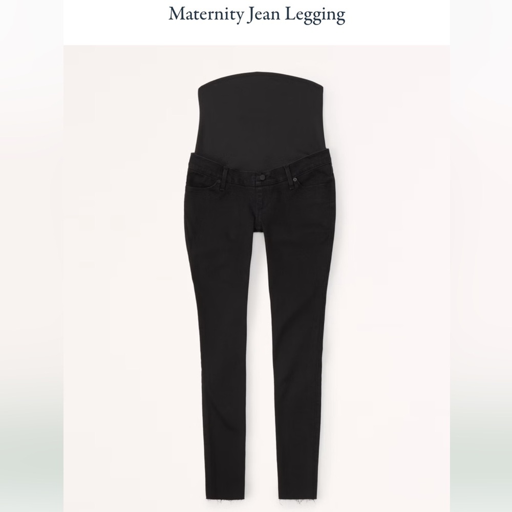 Abercrombie black maternity jean leggings size 32 / 14